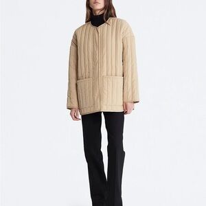 Women's Beige Quilted Jacket